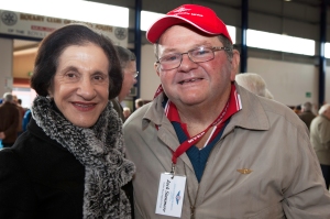 Dame Marie Bashir, pictured with Dubbo RFDS supporter Jack Stanmore